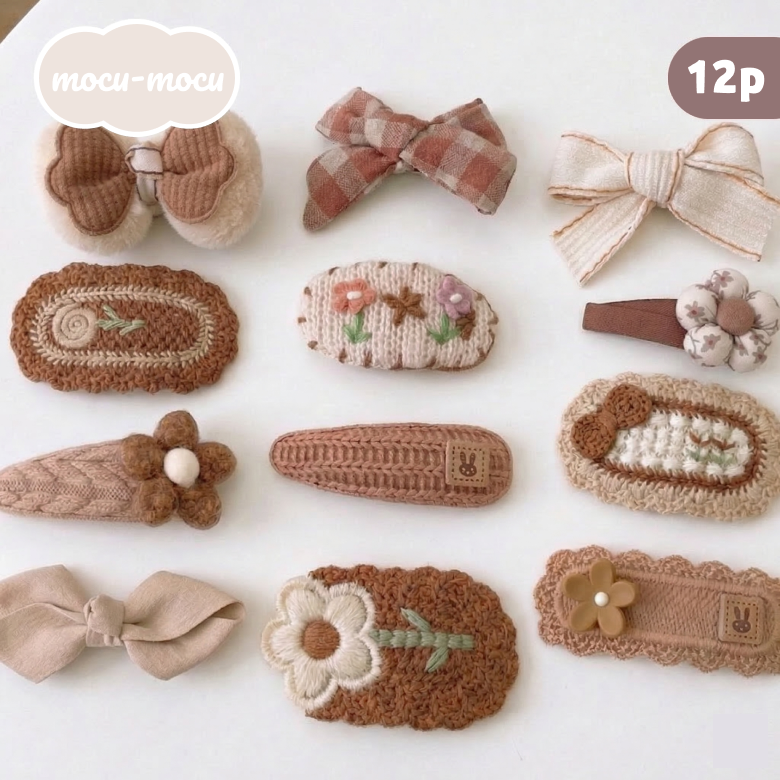 모꾸모꾸 작은 머리핀 헤어핀 세트 레이스 리본 선물 19,980원