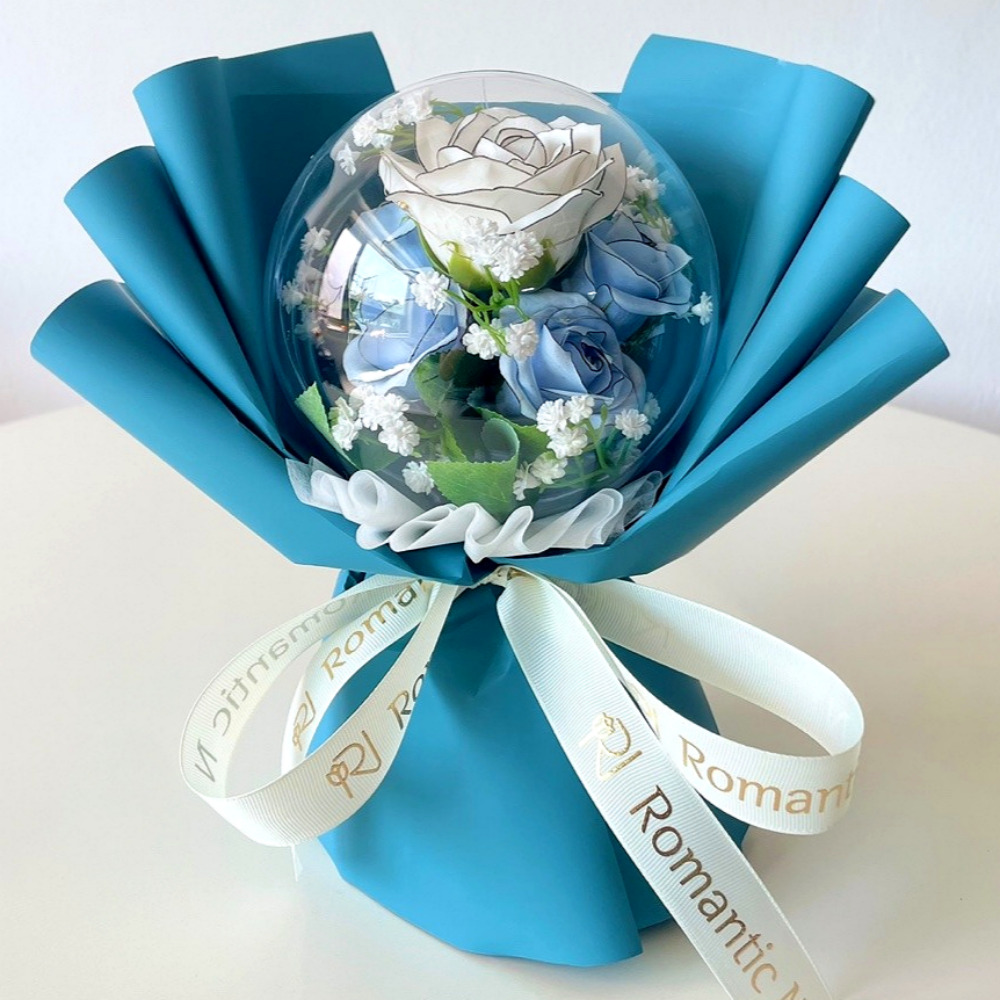 로맨틱앤 풍선꽃다발 카네이션 장미 꽃다발 LED 아크릴 꽃풍선 화환 29,990원