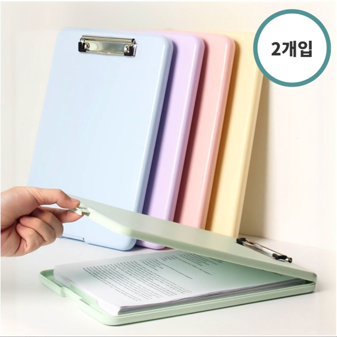 디노브 파스텔 A4 파일 케이스 클립보드, 초록색 2개, 1단 9,400원