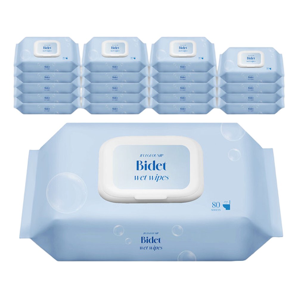 80매20팩 대용량 순수데이 비데티슈 비데물티슈 저자극 잘녹는 화장실용 두꺼운 리뉴얼 즐거운집 비데티슈 64,030원