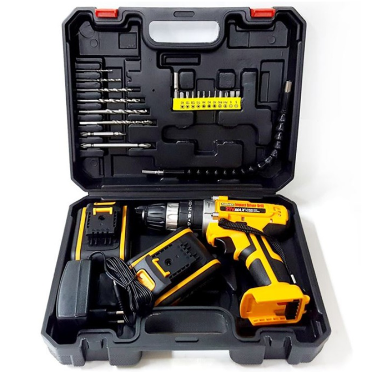 툴렉스 충전 임팩 햄머 전동드라이버 21V 2.0Ah + 배터리 2p, 1세트, 현재가 97,000원