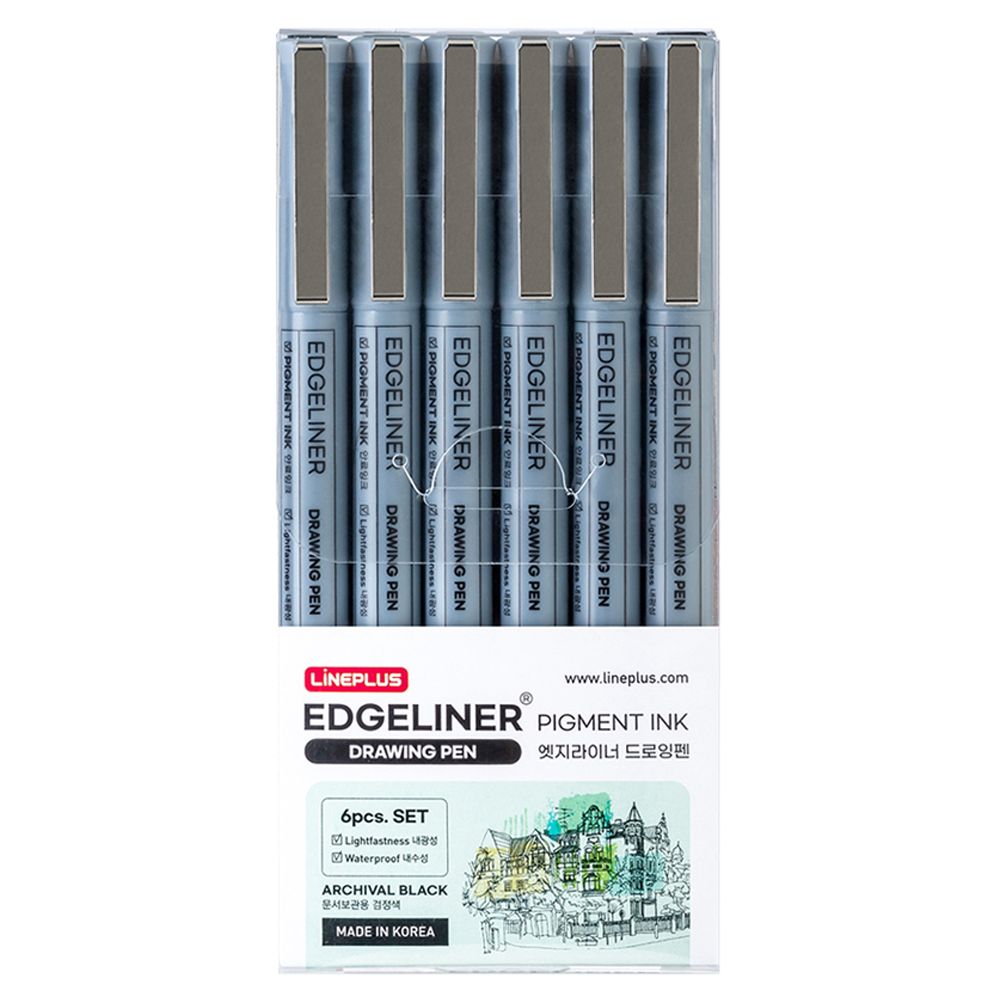 라인플러스 엣지라이너 드로잉펜 6종 세트 0.5mm 5,250원