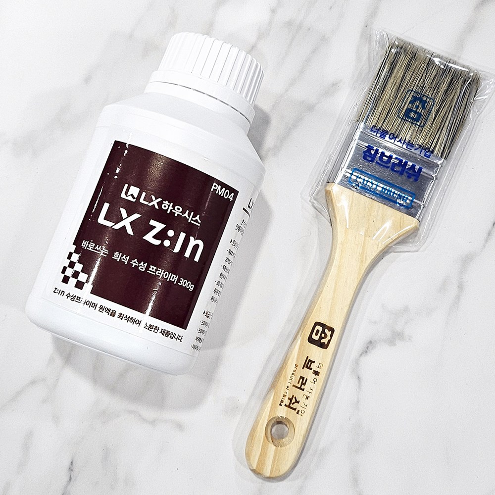 LX Z:IN 희석 수성프라이머(300g1개+붓1개) 강력 엣지용 시트지 인테리어필름 전용 6,500원