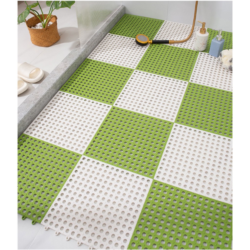 마벨인홈 화장실 발코니 안전 미끄럼방지 패드 욕실 매트 12p, 그린 + 화이트, 12개 14,100원