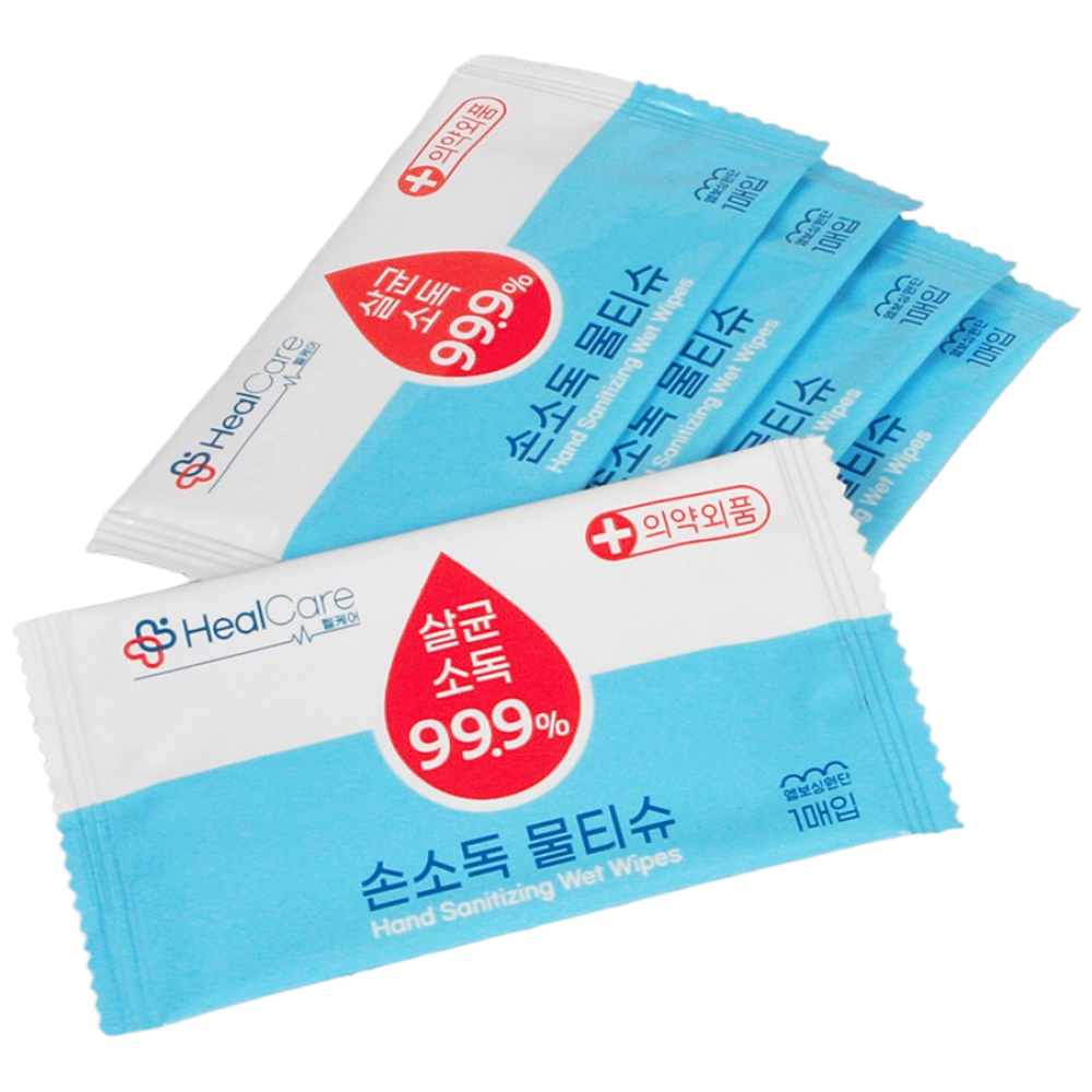 소확행몰 헬케어 손소독티슈 소독용 물티슈 1매 (100개) 12,400원