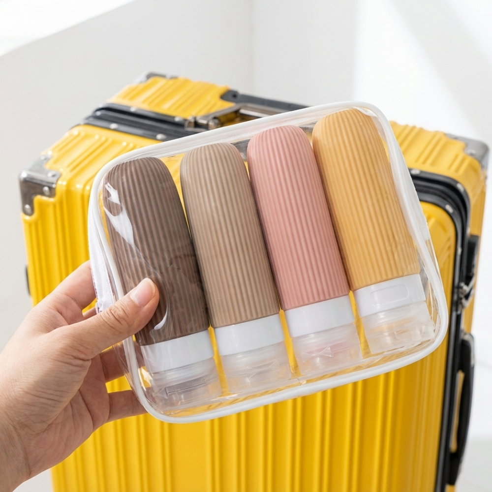 밀로뉴 새지않는 실리콘 여행용 공병 4P 세트, 1세트, 혼합색상 12,100원