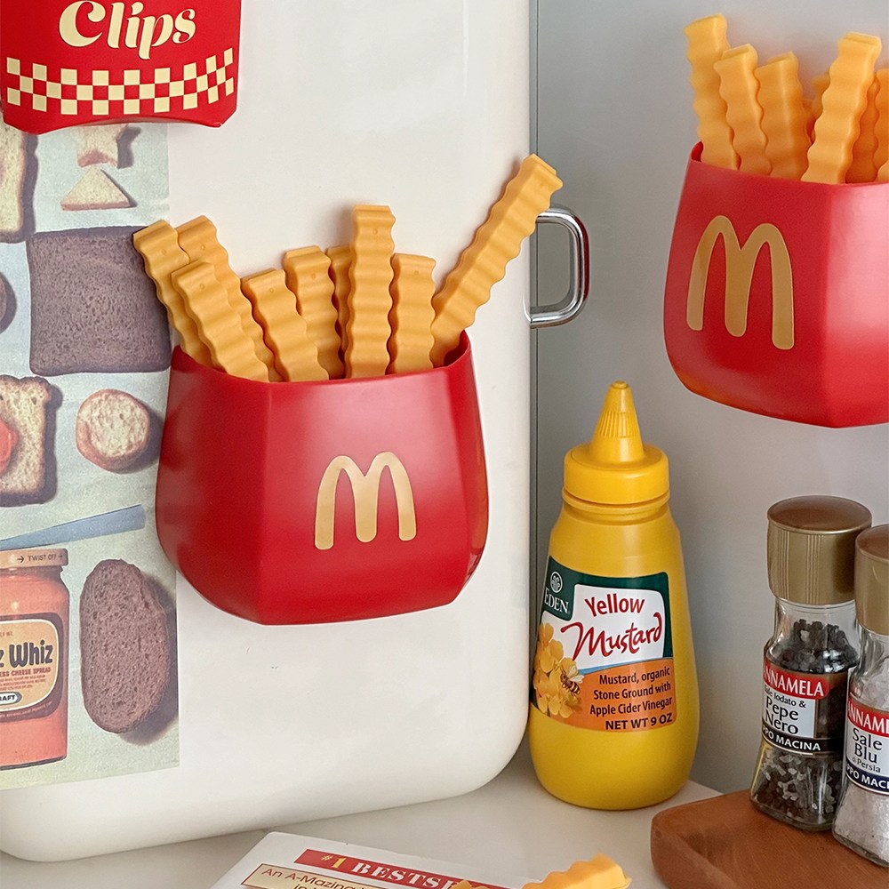 이이공브이샵 맥도리 감자튀김 클립홀더 자석 벽걸이 수납함 마그넷 거치대 2,800원