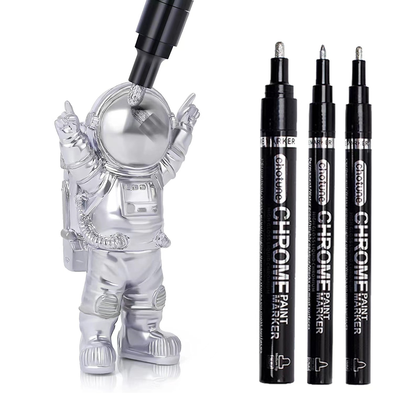 디와이툴즈 크롬 마카펜 / 미러도색 피규어 자동차 플라스틱 금속 전용 마커, 실버, 1개 10,100원