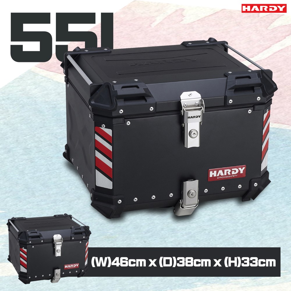 HARDY 오토바이 알루미늄 탑박스 45L 55L 65L 80L 100L 배달가방 배달통 250,000원