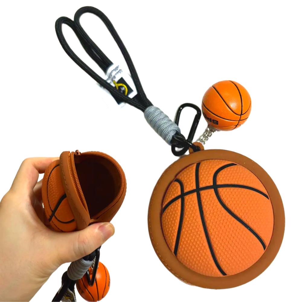 농구공 키링 농구 키홀더 열쇠고리 굿즈 소모임 농구부 학교 회원 선물 파우치 대학교, 브라운, 1개 20,900원
