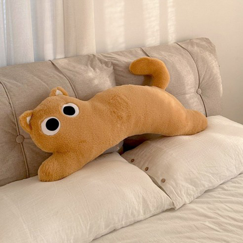 다다랜드 밤눈냥 고양이 롱캣 바디필로우, 브라운 11,050원