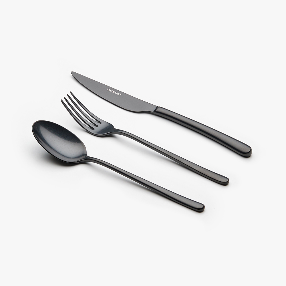 이스트마크 커트러리 디저트 3종 세트, 빈티지블랙, 디저트스푼 + 디저트포크 + 디저트나이프, 1세트 14,670원