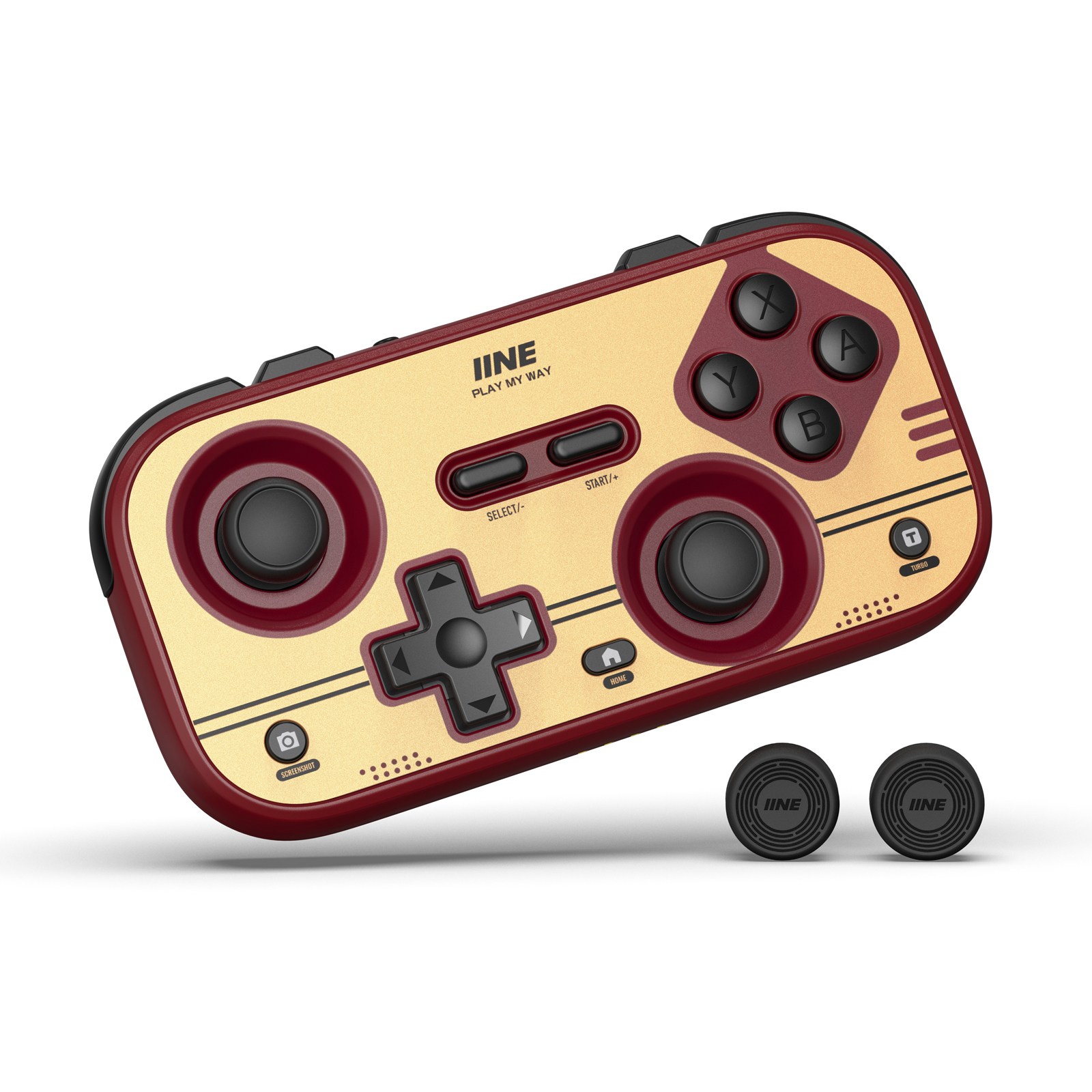 이이네 레트로 레드 포켓 컨트롤러 미니 게임 컨트롤러 닌텐도 스위치2 컨트롤러 Switch/PC/iOS/Android/차량 호환 게임 패드, 레드-골드, 1개, L1241 38,000원