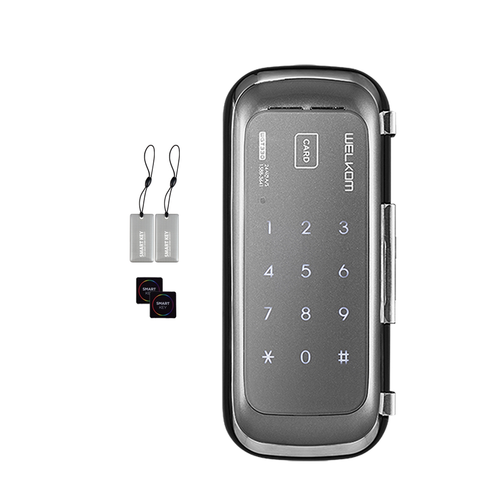 솔리티 웰콤 단문유리문 전용 스마트 보조키 도어락 손잡이 없음 WGT-330 61,730원