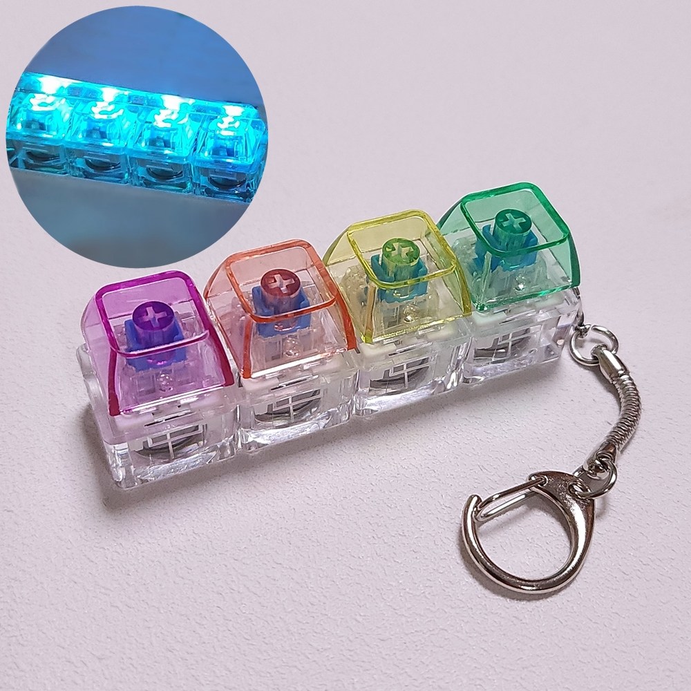 공주세상 LED 키캡 키링 4구 키보드 키링 7,900원