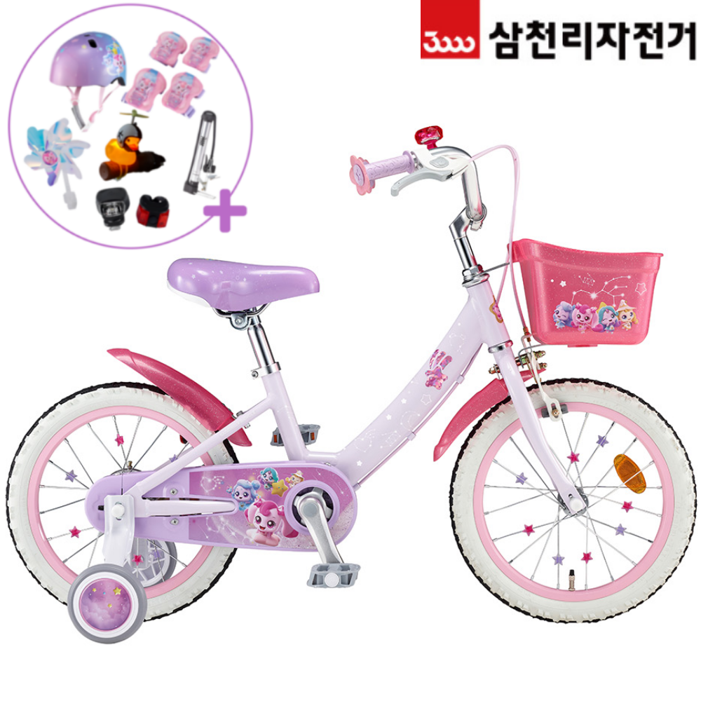 삼천리 2025 캐치티니핑 로열티니핑 DINGO 16 어린이자전거 키즈자전거 보조바퀴 자전거 네발자전거 99%조립 317,000원