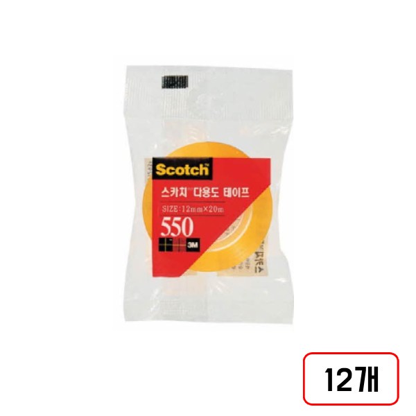 3M 스카치 다용도테이프리필 550, 12개, (12mmx20M)N3424700 15,600원