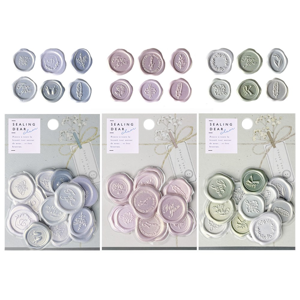 라일라 청첩장 스티커 웨딩 실링 스탬프, 54개, 라일라핑크 13,550원