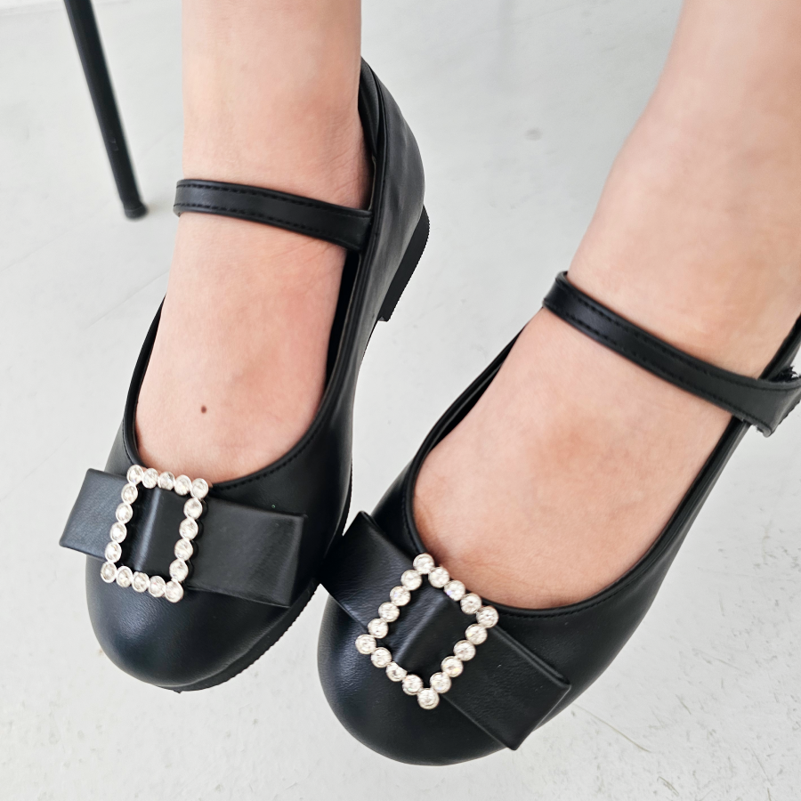 프롬베베 여아용 블랑 큐빅 리본 베이직 초등 메리제인 플랫 구두 슈즈 30,400원