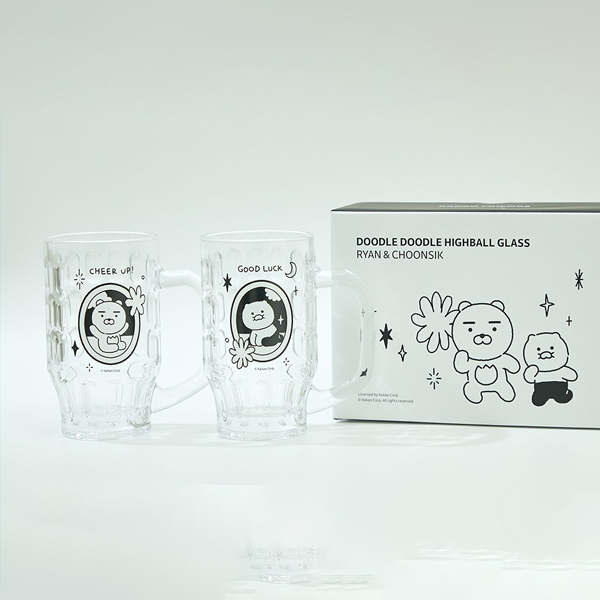 카카오프렌즈 두들두들 하이볼잔 380ml 2종 세트 15,800원