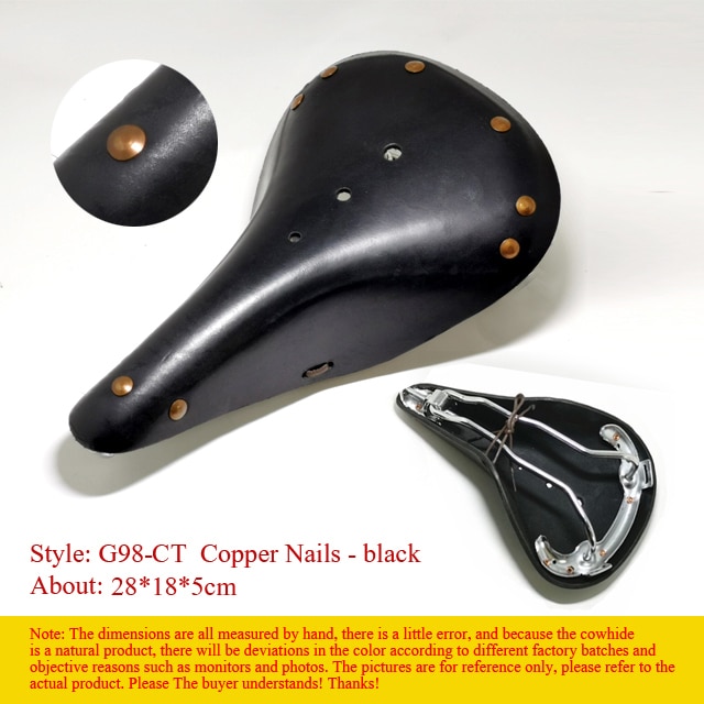 순수 1 층 소가죽 수제 자전거 안장, 편안한  운임, 레트로 자전거 안장, 다양한 사이클링 스포츠 부품 57,700원