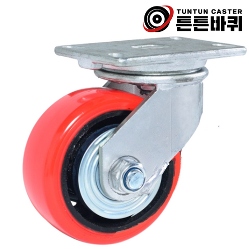15cm(6인치) 720kg 우레탄 바퀴 회전형 산업용 캐스터 공장 단조 고중량 폭64mm 6,000원