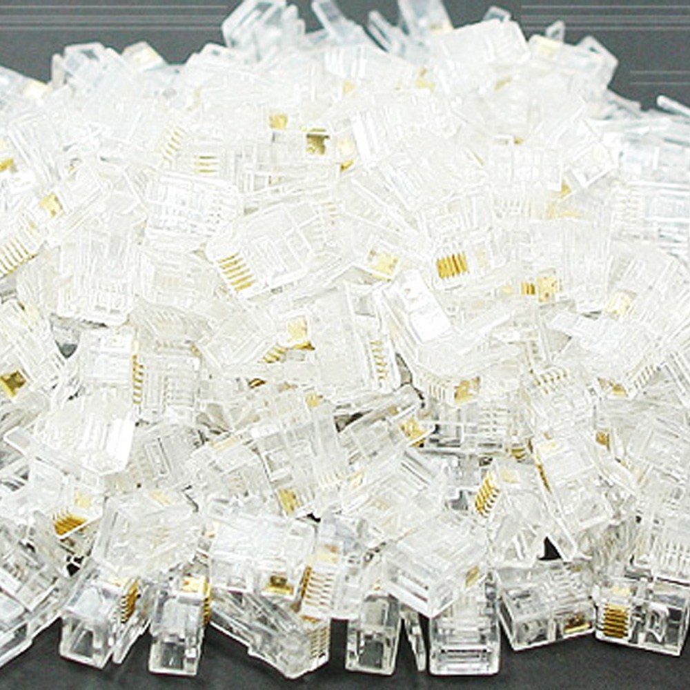 랜잭 RJ45 RJ11 커넥터 100개, 1개, STP RJ45 100EA 16,000원