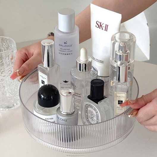 해피위더스 화장대 다용도 회전형 정리함, 투명, 1개 8,240원