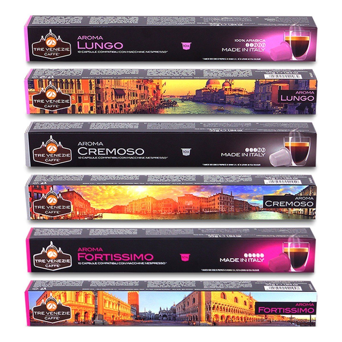 트레베네치아 네스프레소 호환 캡슐커피 3종 60캡슐 세트 포티시모 55g x 2p + 크레모소 55g x 2p + 룽고 55g x 2p 36,150원