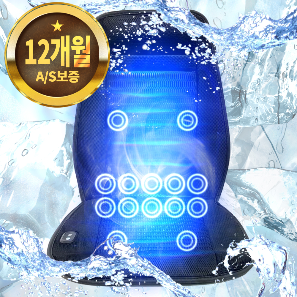 더쎈 14팬 싸이클론 메쉬 쿨링시트 12V 24V 모든 차종 사용 가능, 블랙, 1세트 69,800원