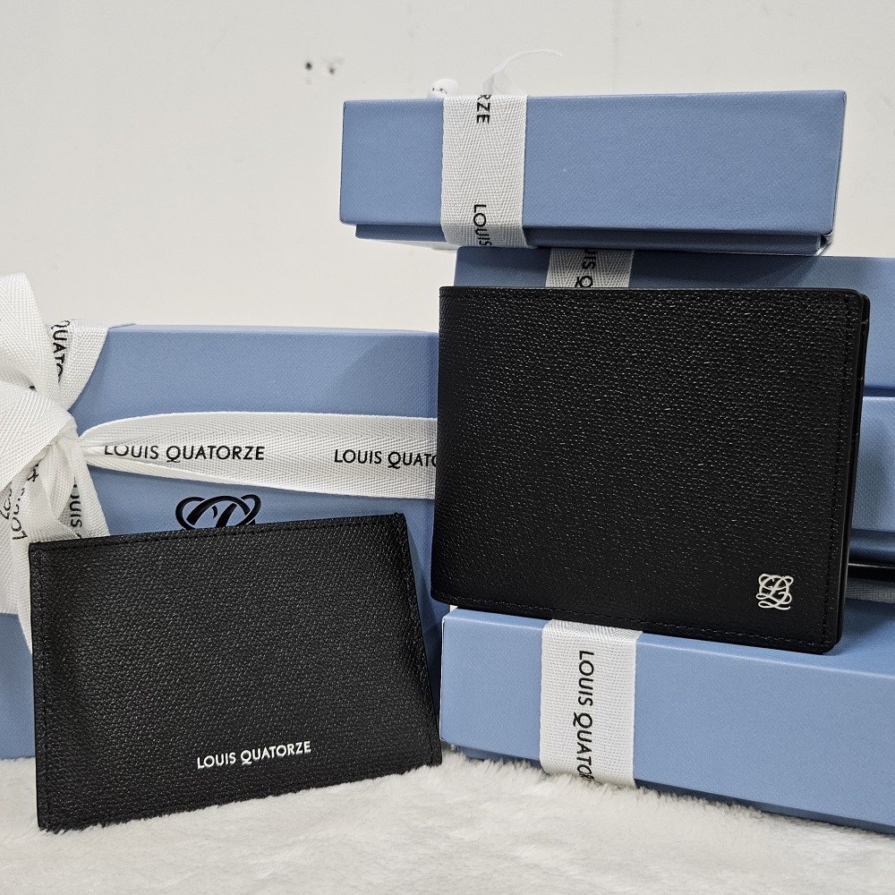 백화점 정품 루이까또즈 스티치 포인트 블랙 남성 소가죽 반지갑 카드지갑 세트 (선물포장) 69,900원