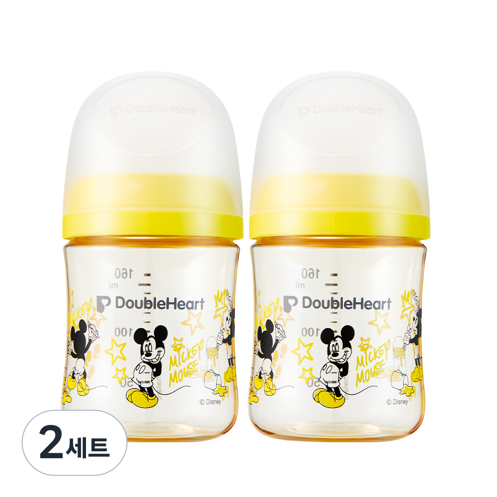 더블하트 모유실감 3세대 PPSU 디즈니 클래식 젖병 트윈팩(젖꼭지미포함), 미키, 160ml, 2세트 59,800원