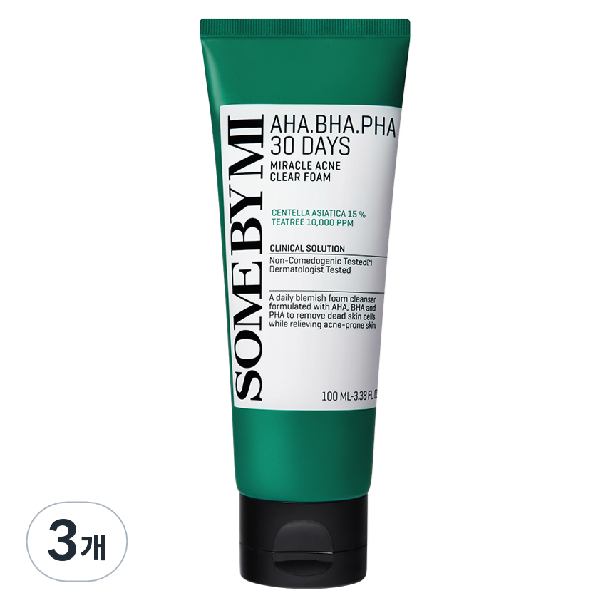 썸바이미 아하 바하 파하 30 데이즈 미라클 아크네 클리어 폼, 100ml, 3개 46,600원