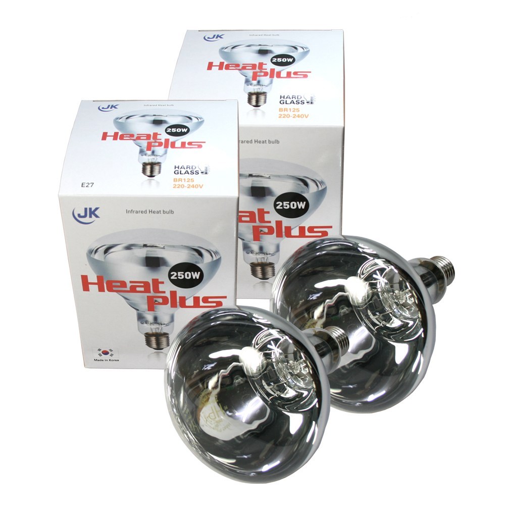 히트플러스 국산 온열 열램프 히팅 축산 난방 음식 보온 IR 적외선 열전구 250W * 2개 20,000원