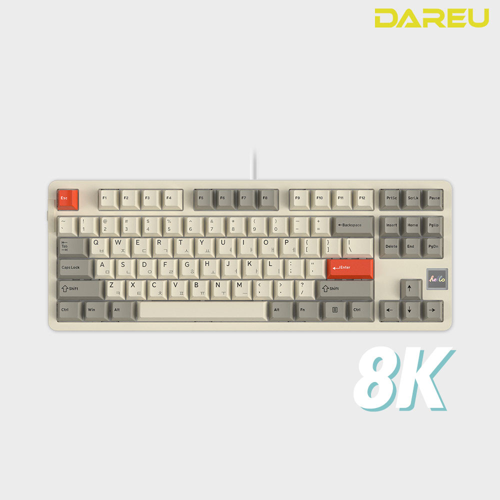 다얼유 A87 PRO 8K 유선 게이밍 기계식 키보드 (레트로베이지,스노우축) 129,000원
