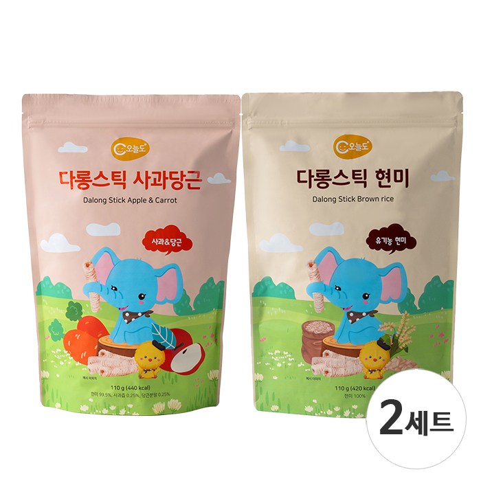 대용량 유기농 아기과자 다롱스틱 110g 혼합세트 19,800원