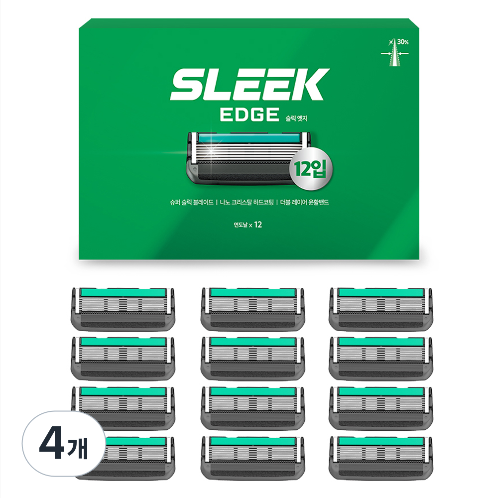도루코 슬릭 엣지 면도날, 12개입, 4개 127,000원