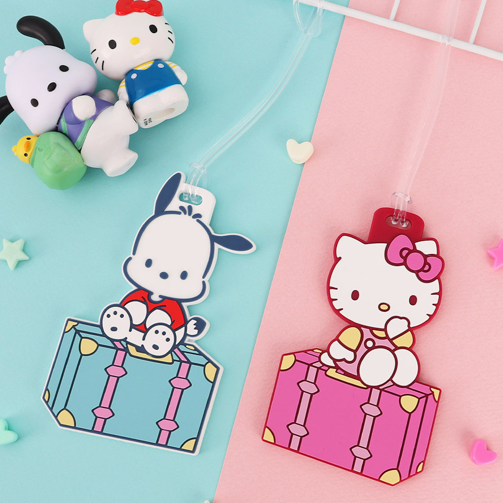 산리오 캐릭터즈 캐리어 러기지택 2종 세트 시나모롤 마이멜로디 쿠로미 네임택 14,500원