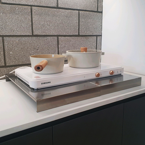 무타공마켓 스텐304 청결관리 가스레인지 덮개 인덕션 쿡탑 받침대 커버, 1개 16,900원