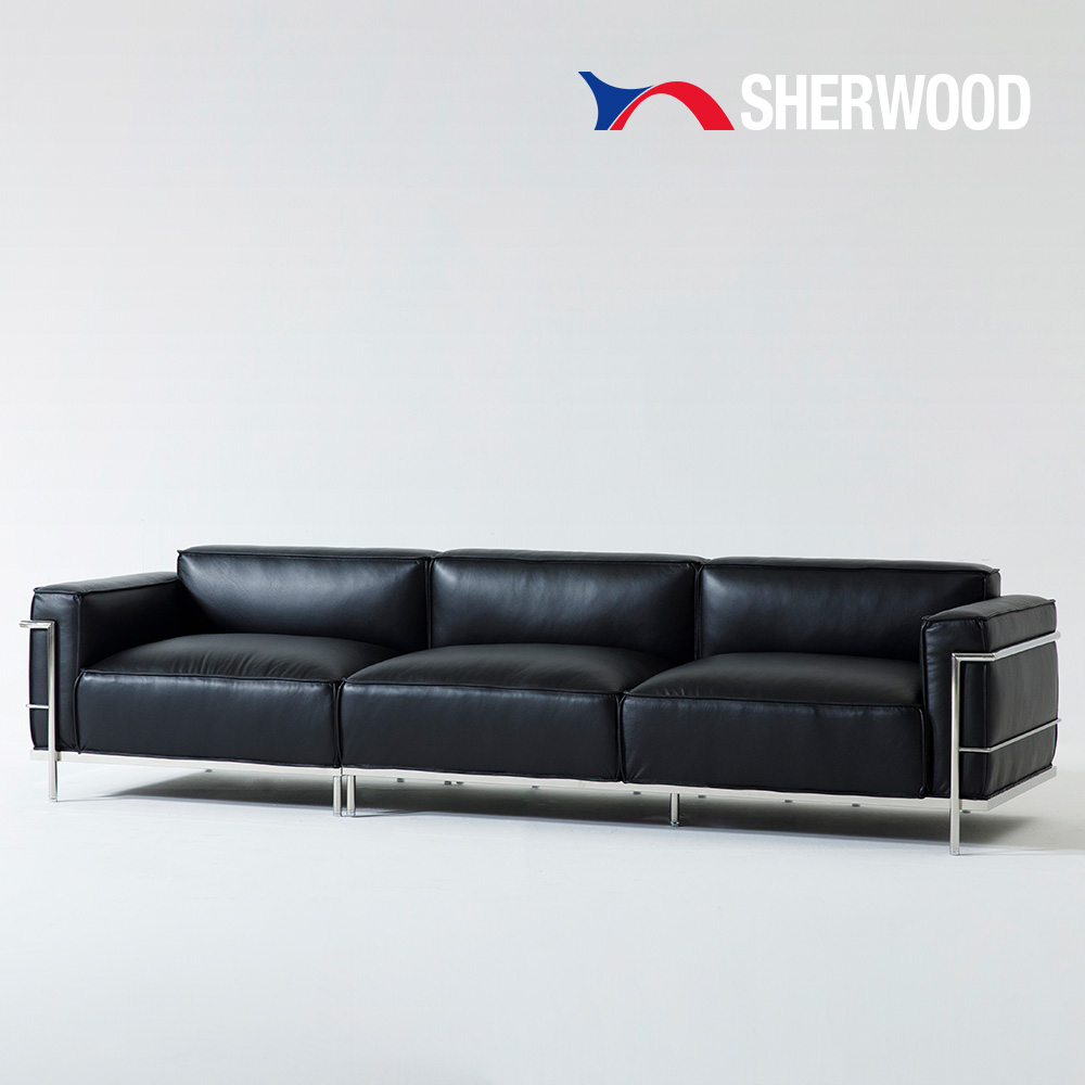 [쉐우드가구]랜스400 4인용 내추럴 세미 아닐린 가죽 소파 (전체가죽) 8,350,000원