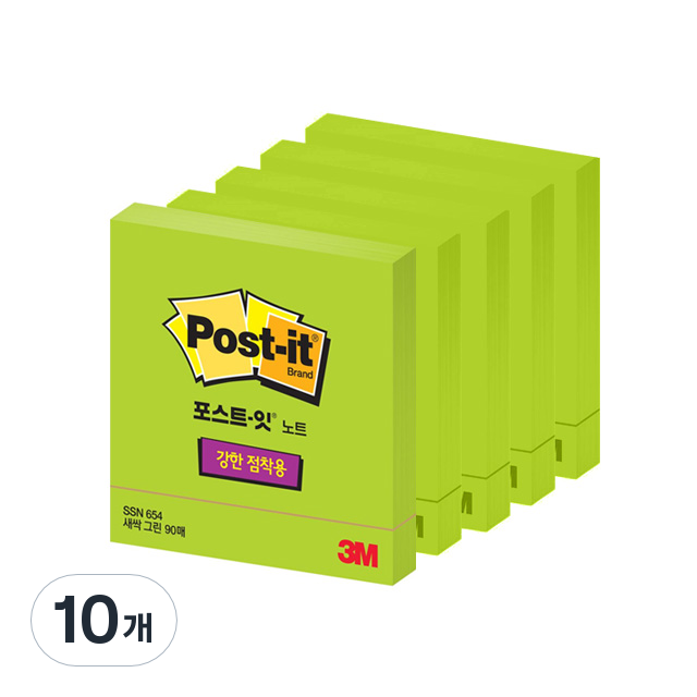 포스트잇 강한점착용 노트 메모지 중간형 정사각 SSN 654 13,360원