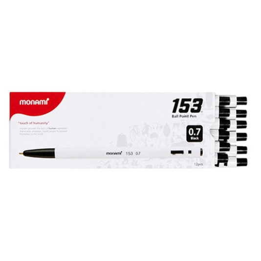 모나미/153볼펜 (0.7/12pcs), 블랙색상(black Color), 12개 6,990원