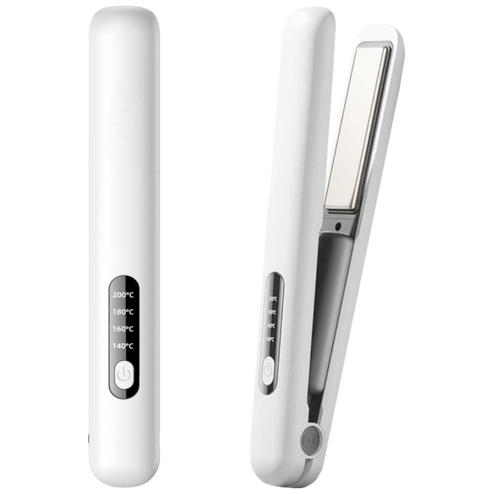 YONO 무선 휴대용 헤어 고데기 4단계 온도 조절 충전용 판고데기, 화이트 59,800원