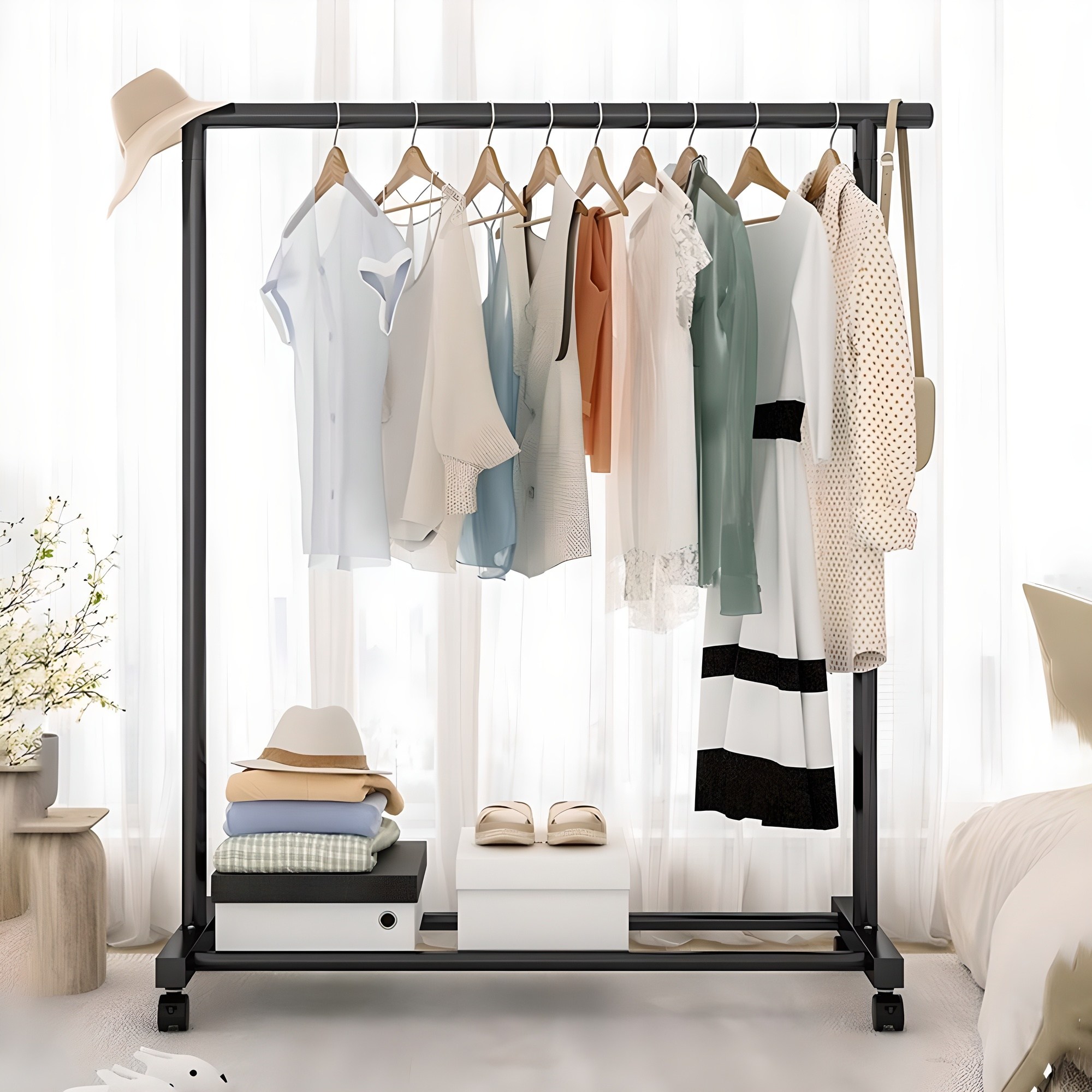 가구느낌 1단 1200 철제 스탠드 이동식 옷걸이 도도행거 12,900원