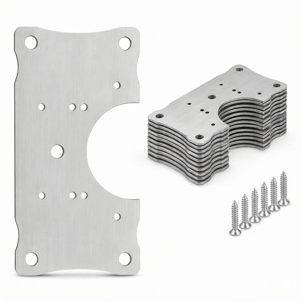 스테인리스 힌지 보강판 35mm 경첩 수리판 싱크대 문짝 보수 플레이트 경첩보강철판 확장형, 12개 5,950원