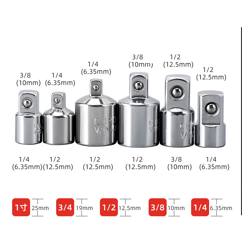 임팩 드릴 변환 어댑터 복스알 소켓 아답타 6종, 1세트 7,700원