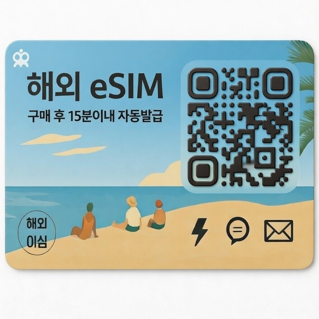 유럽33개국 이심 eSIM 무제한 데이터 5G LTE e심 즉시발급, 1개, 5G/LTE 매일 2GB, 30일 59,600원