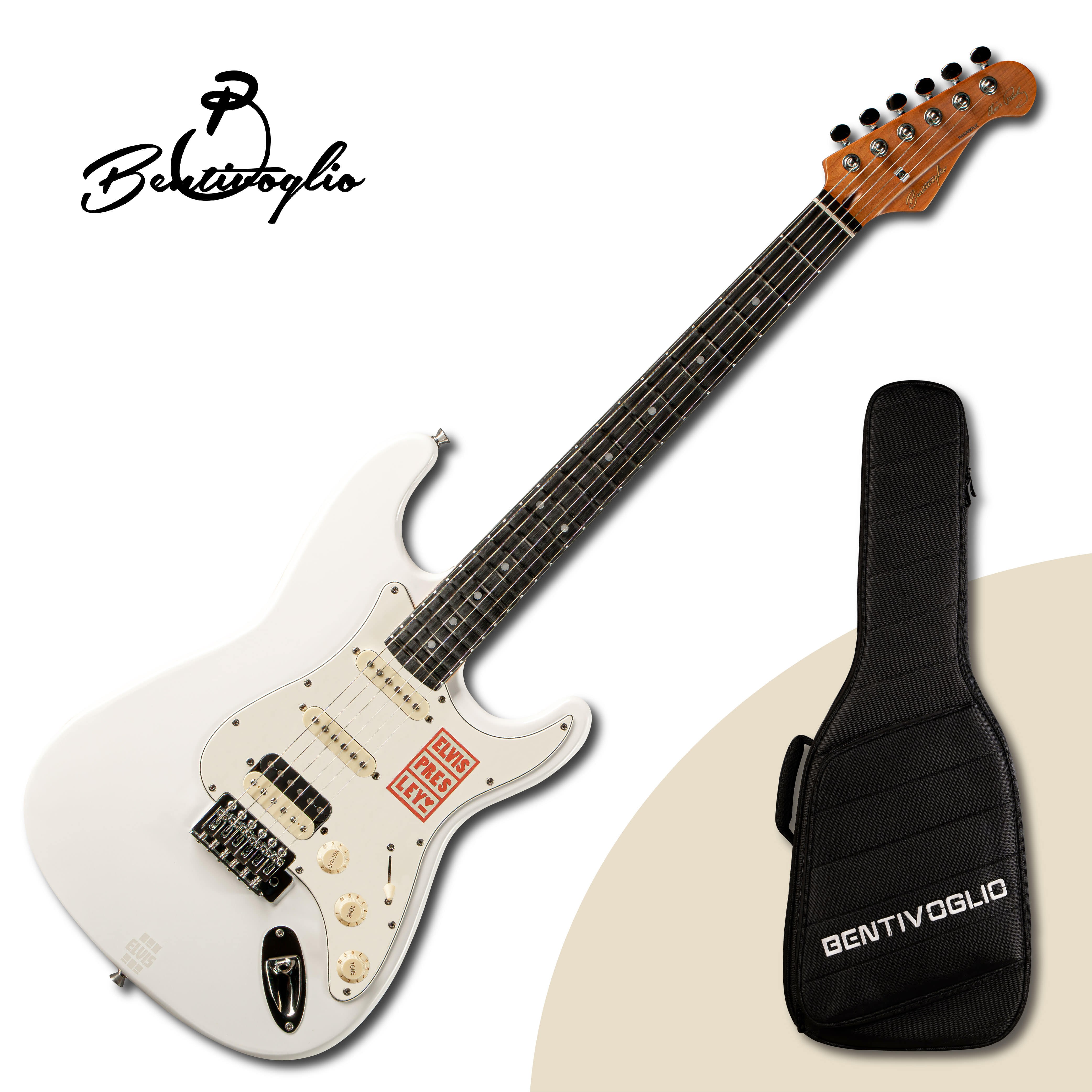 벤티볼리오 엘비스 프레슬리 시그니처 일렉기타 ES200H MW 멜로우 화이트, 1개 309,000원