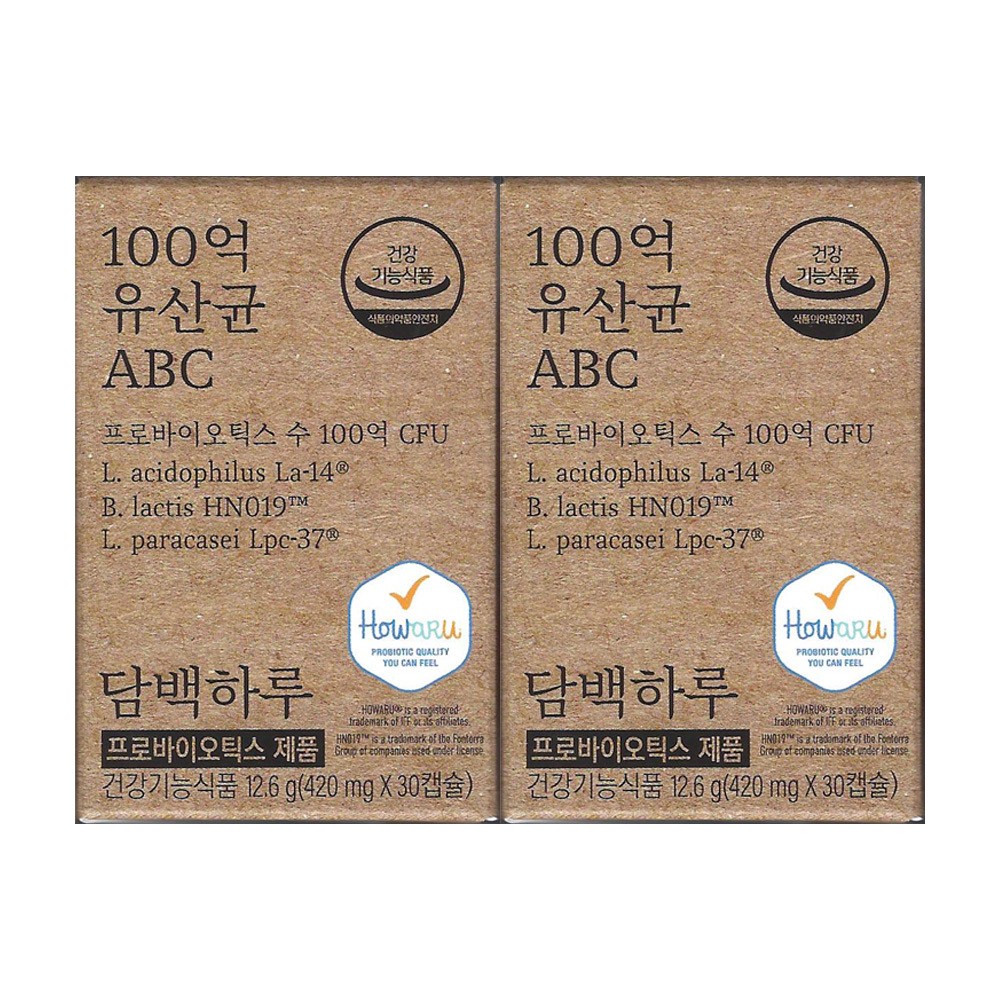 담백하루 100억 유산균 ABC 420mg x 30캡슐 5개 77,600원