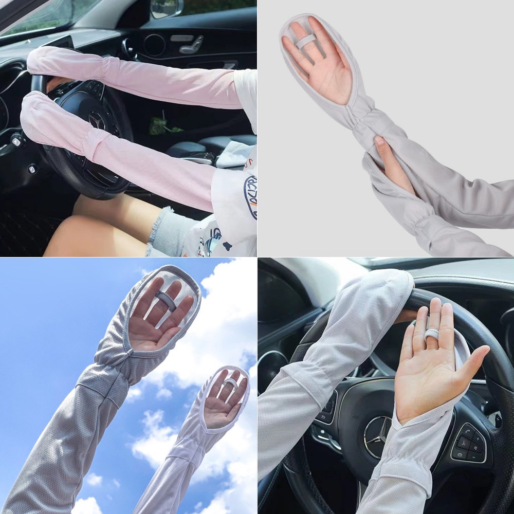 데오람 1+1 자외선차단 운전 손등커버 팔토시, 2세트, 화이트 + 블루 6,900원